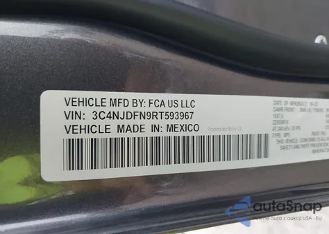 2024 Jeep Compass Latitude Lux Fwd из США, поврежденный, VIN 3C4NJDFN9RT593967